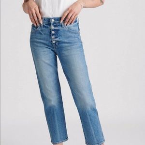 Lucky Brand Mid Rise Authentic Straight Crop Jean